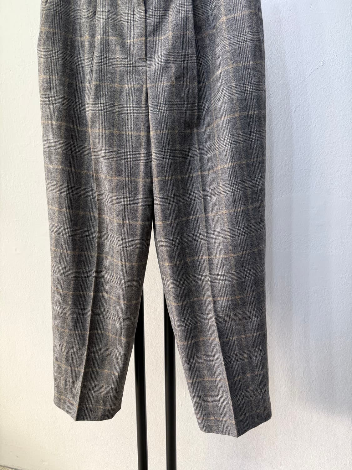 정품) 랑방 한섬 체크 패턴 슬랙스 바지 67(28) 상품이미지3