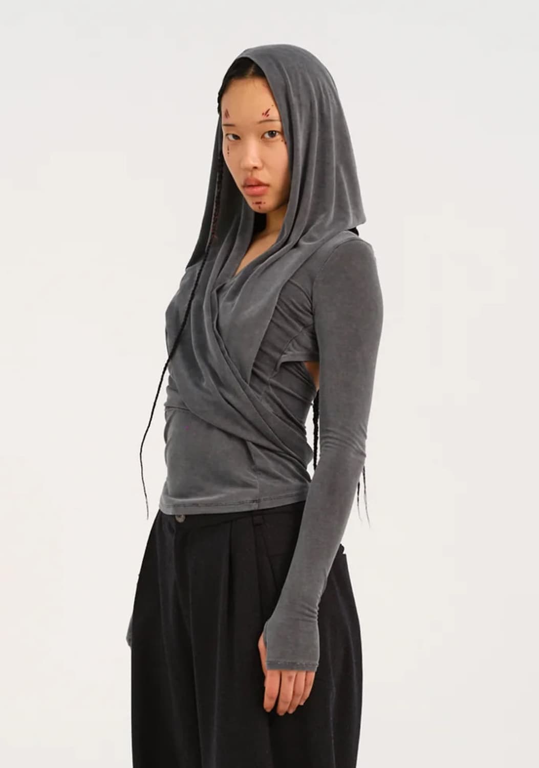 Hyeinseo 혜인서 후드져지탑 블랙 사이즈1 상품이미지1