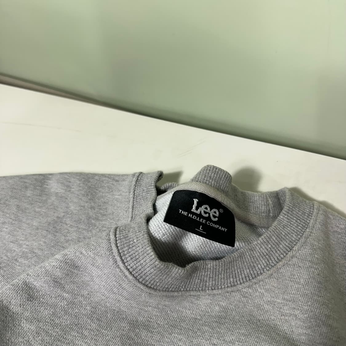 L 리 LEE 그레이 L로고 스웻셔츠 맨투맨 상품이미지2