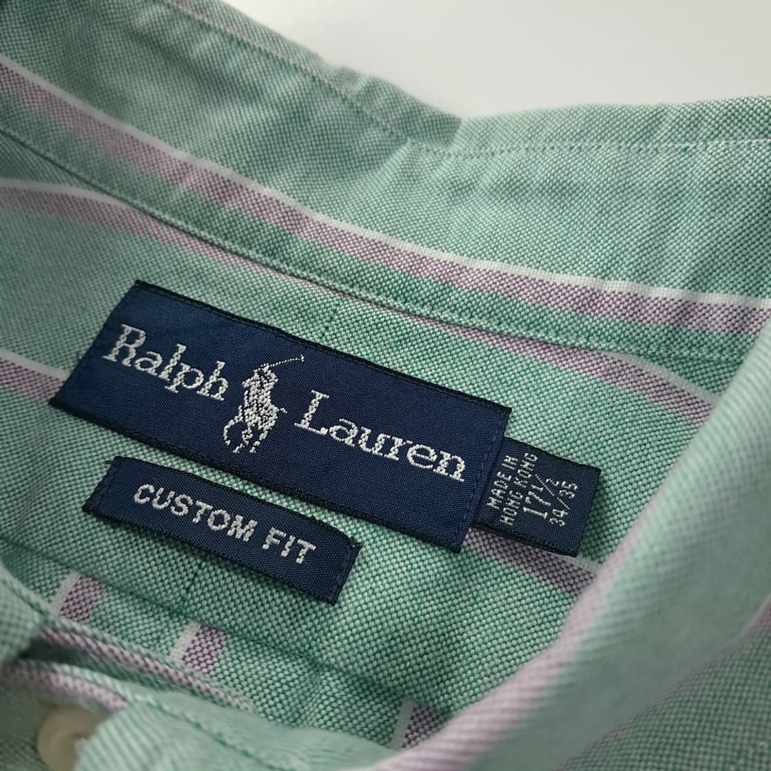 CK294 L 폴로 90s 홍콩판 커스텀핏 스트라이프 셔츠 남방 상품이미지3