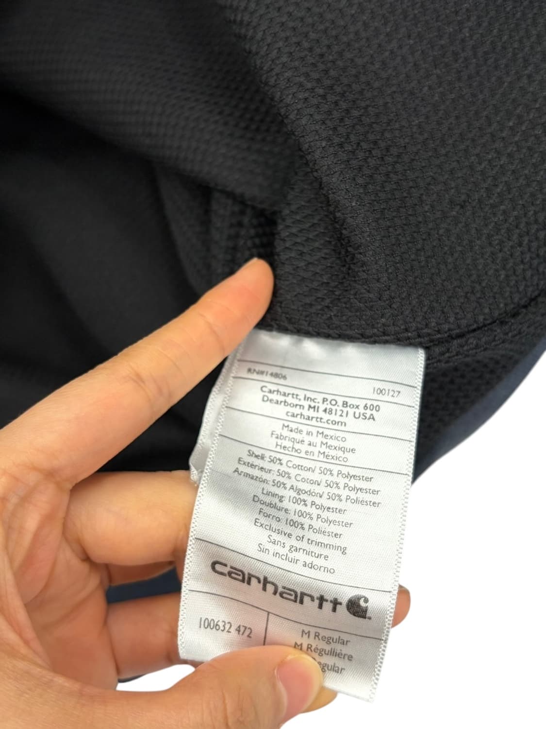 칼하트 써멀 후드집업 네이비 (M/국내100~110) 상품이미지8