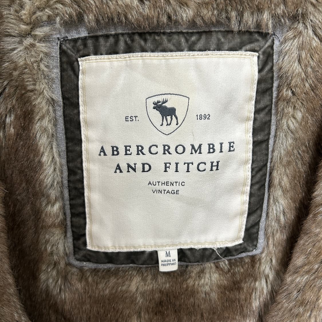 아베크롬비 자수로고 울프죠 투웨이 후드집업 그레이 상품이미지5