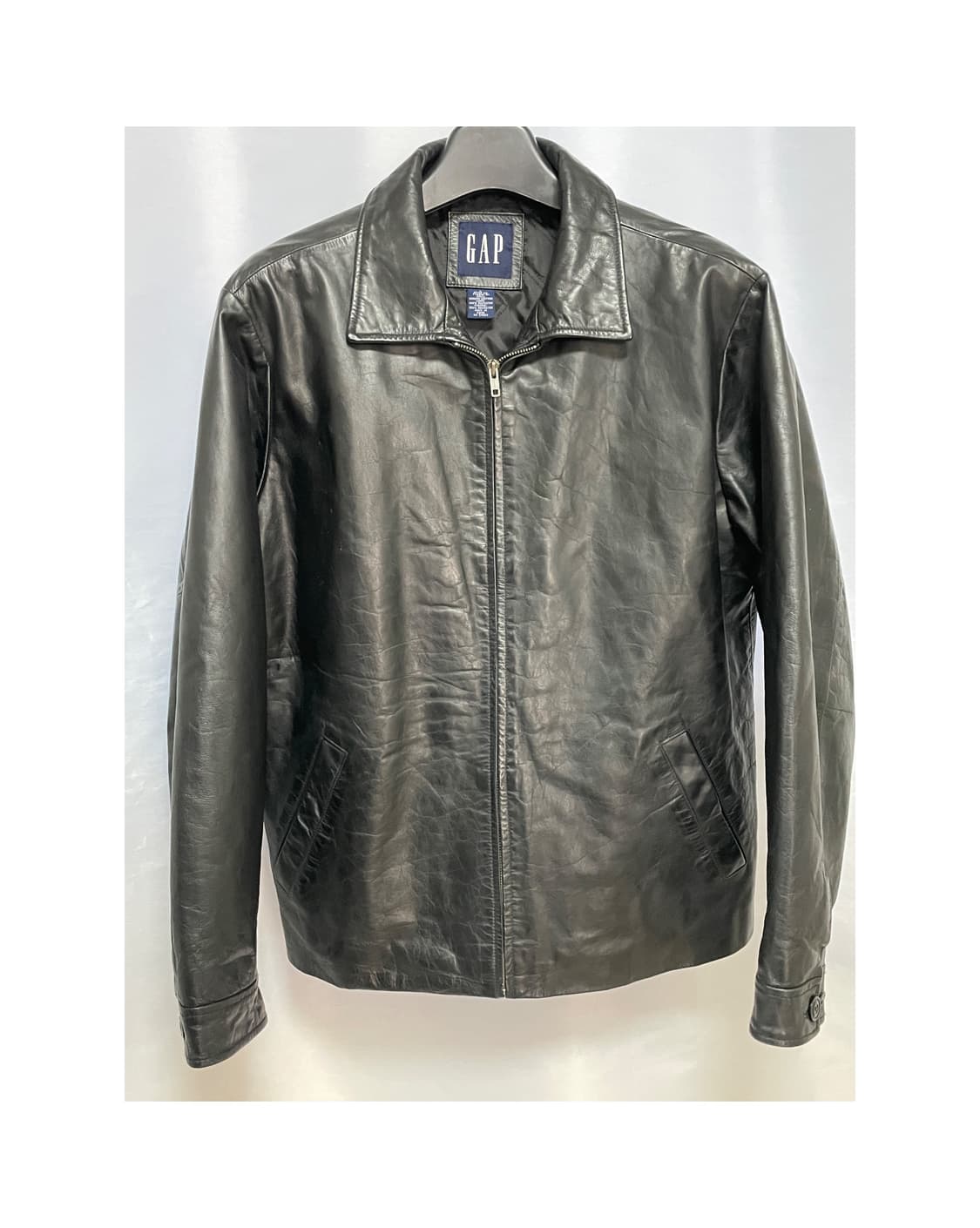 [D.O Archives] 90s 올드갭 레더 싱글 라이더자켓 블랙(L) 상품이미지1