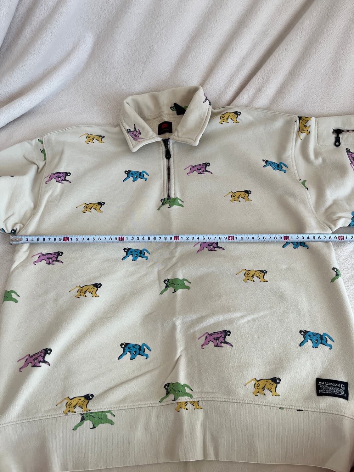 리바이스 패턴 하프집업 M  상품이미지5