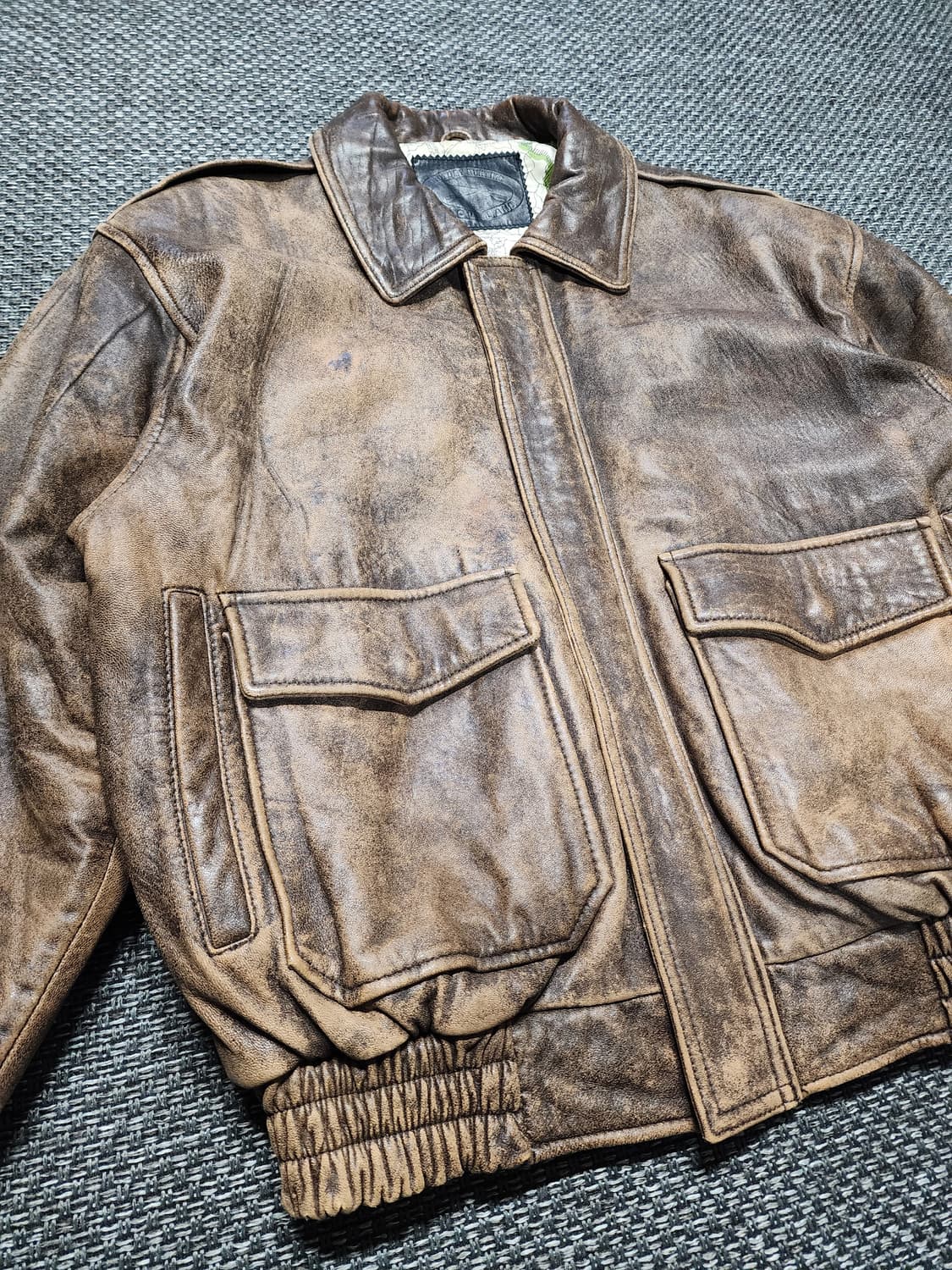 리얼레더 빈티지  자켓 M  상품이미지8