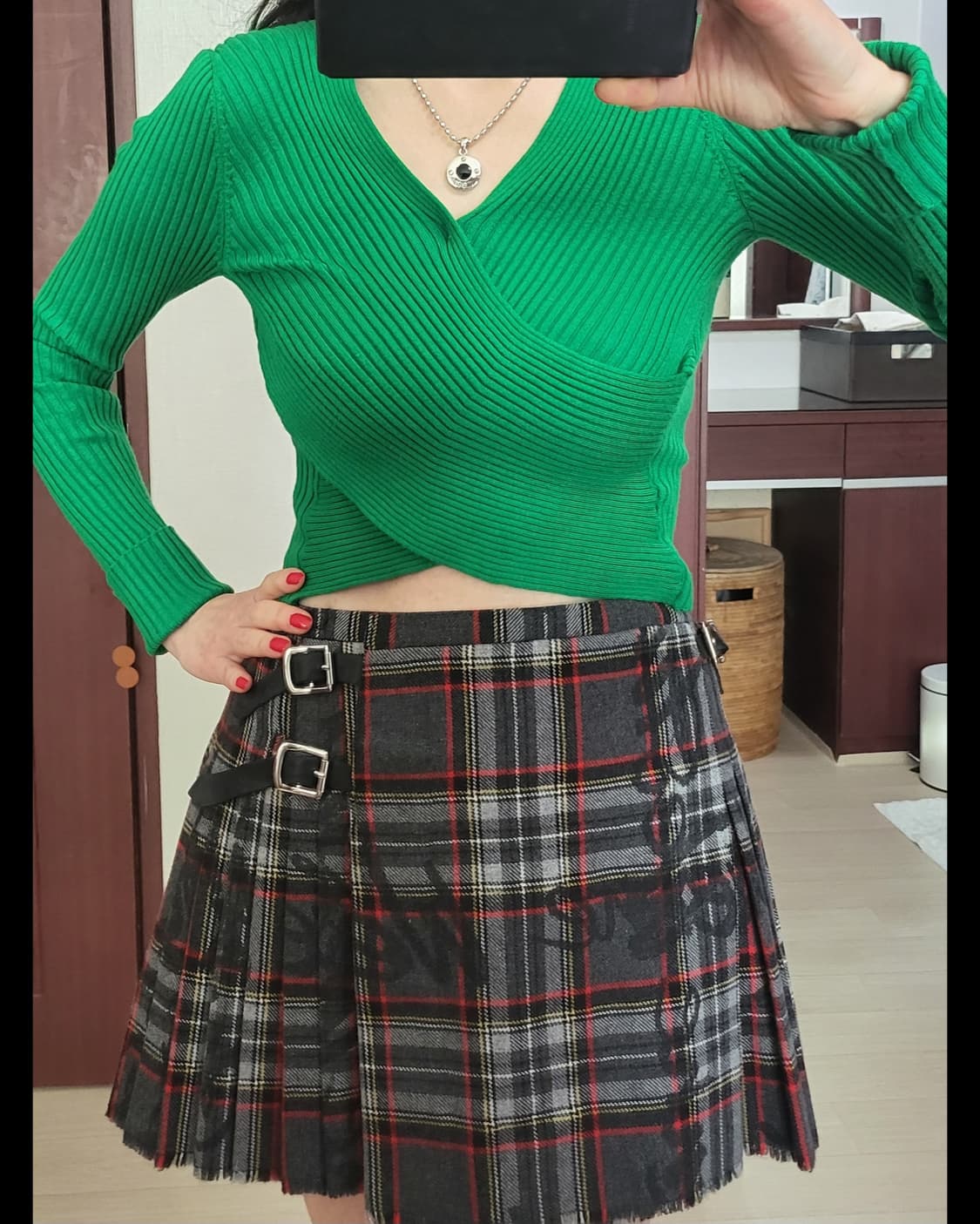 자라 초커넥 크로스 오버 니트 스웨터 상품이미지2