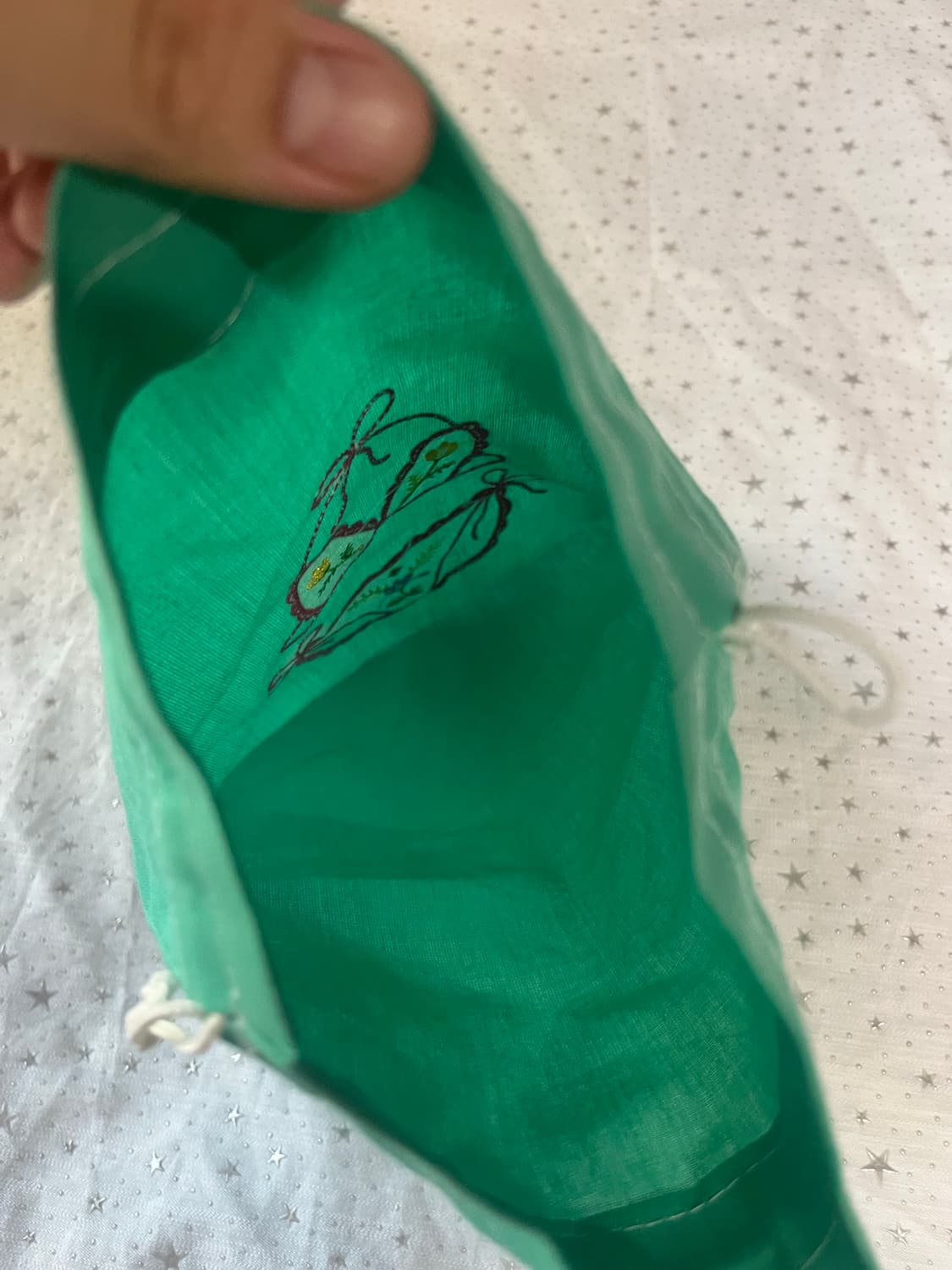 그린 비키니 자수 복조리 파우치 🍀 상품이미지4