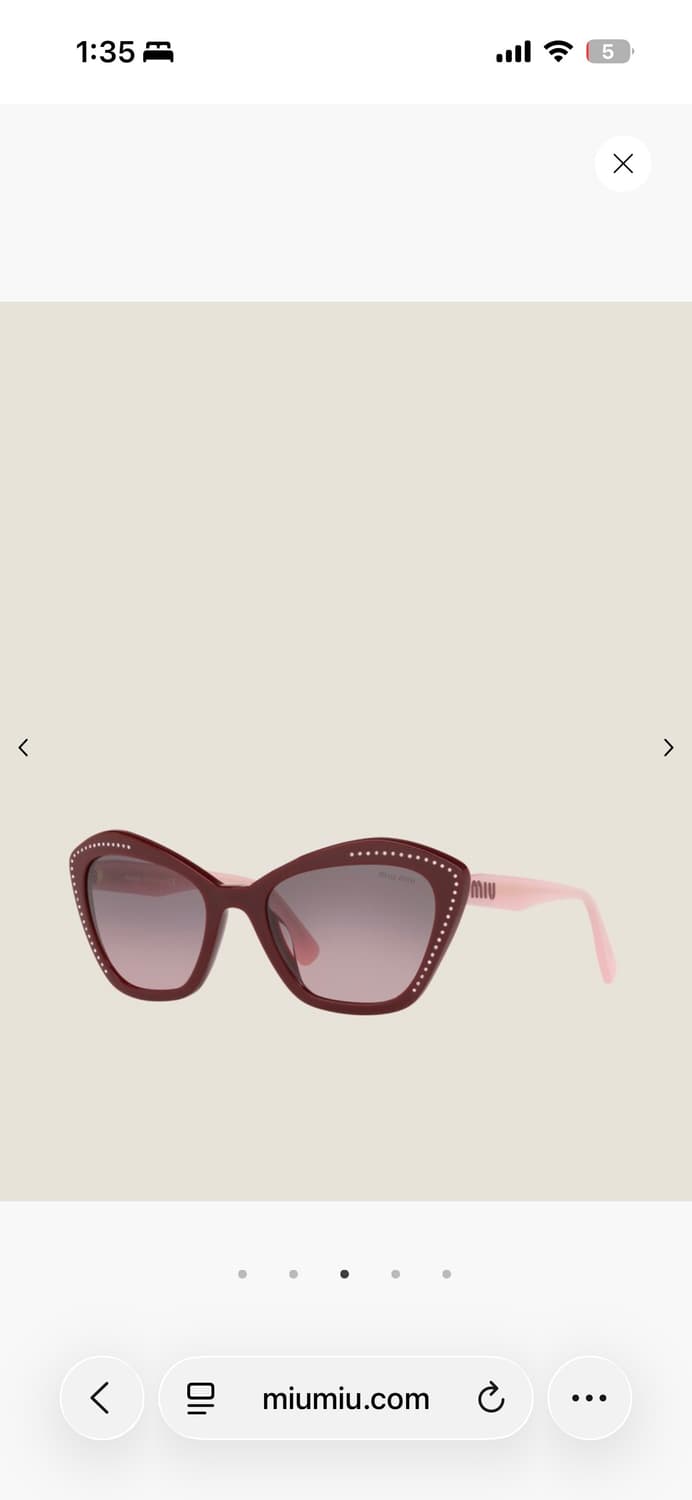 Miu Miu 라인스톤 로고 선글라스 아시아핏 상품이미지8