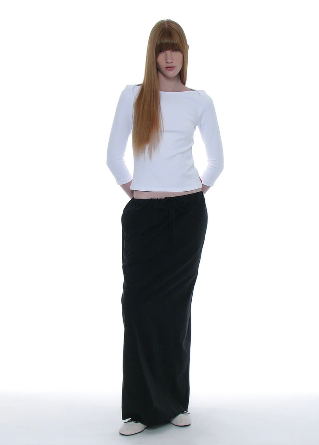 새상품) 파르티멘토 우먼 PWC 쓰리쿼터 슬리브티 화이트 상품이미지2