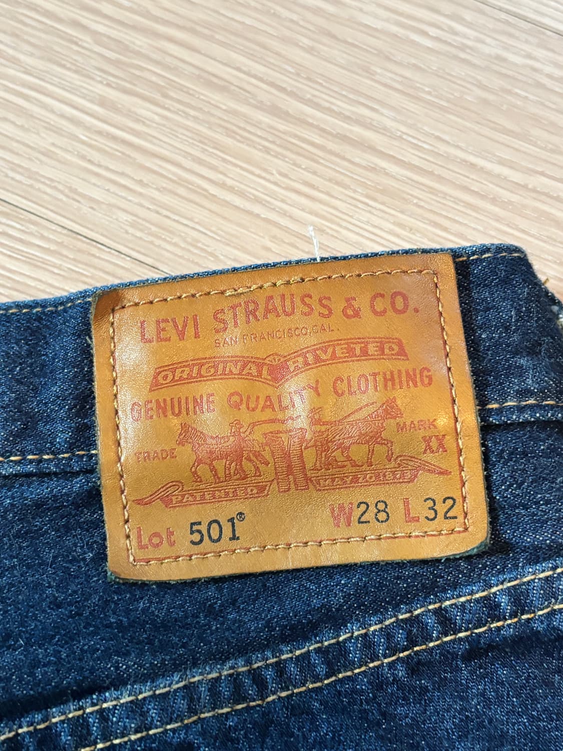 리바이스 501 데님프리미엄청바지 W28 L32 빅E (미국) 희귀매물 상품이미지2