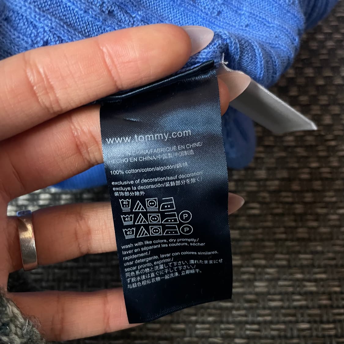 타미힐피거 블루 케이블 긴팔 니트 S 상품이미지6