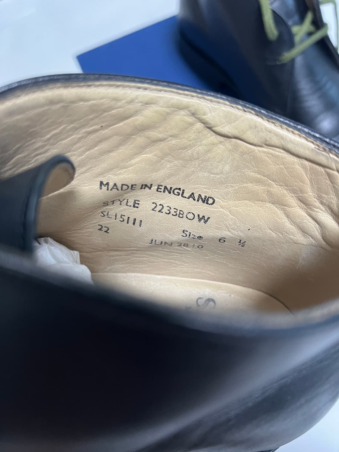 택포29) 샌더스 B.G.S 플레인토 왁시 레더 처카 부츠 6.5 상품이미지5