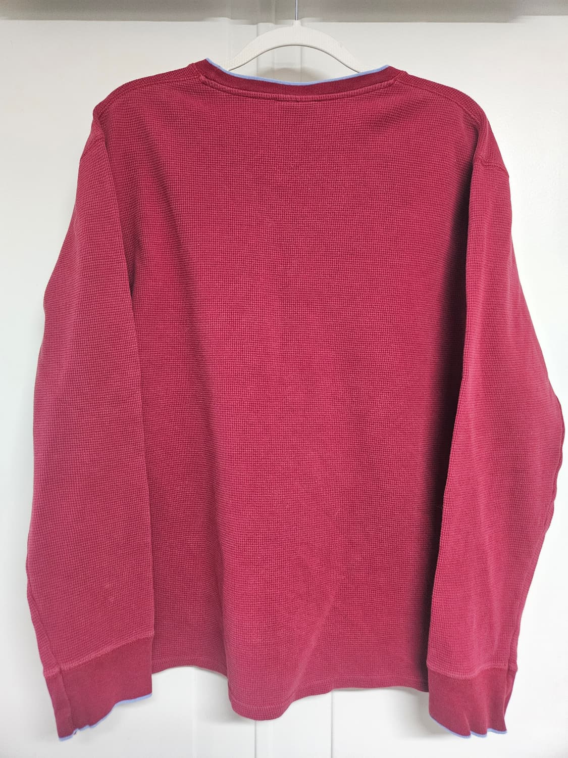 폴로 랄프로렌 레드 와플 긴팔티 M 상품이미지2