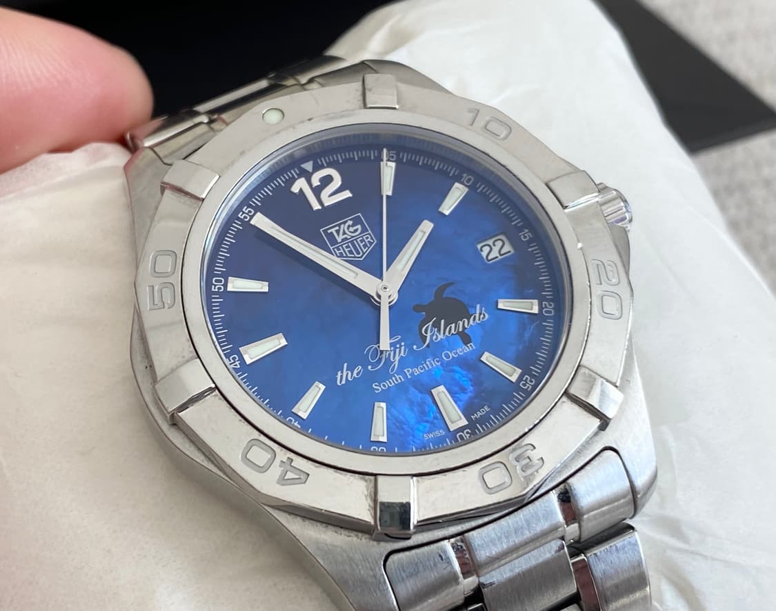 태그호이어 아쿠아레이서 피지 한정판 38mm 오토메틱 선레이블루 상품이미지1