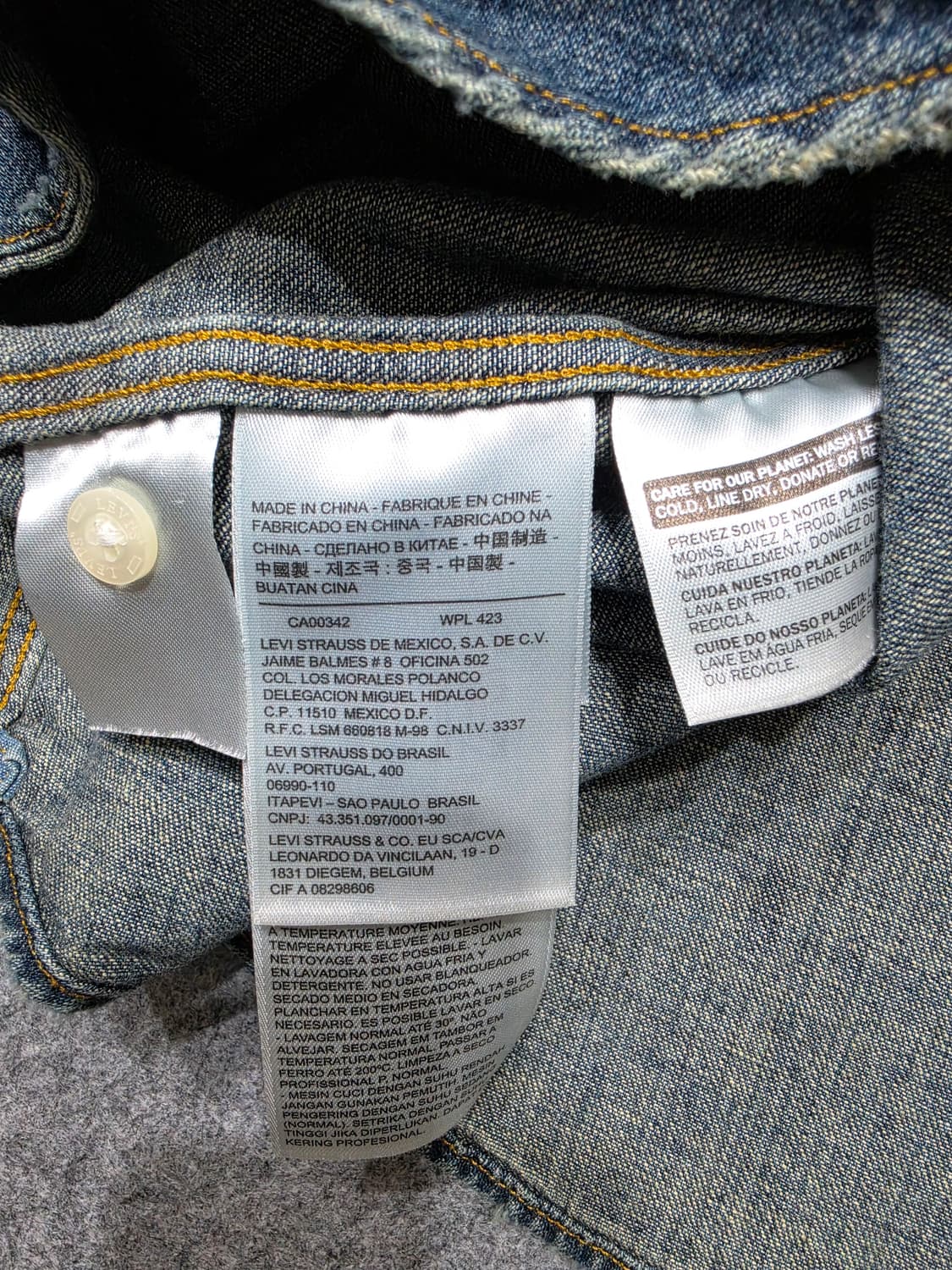 리바이스 웨스턴 투포켓 빈티지 슬림핏 데님 셔츠 청셔츠 M 상품이미지8