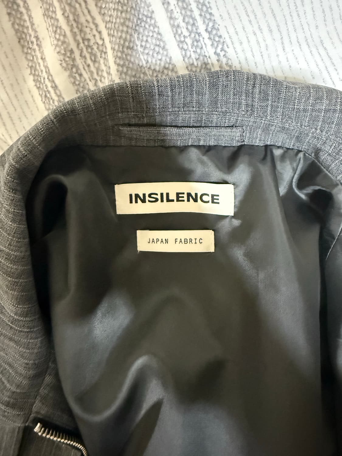 (S) 인사일런스 스트라이프 집업 자켓 그레이 상품이미지4
