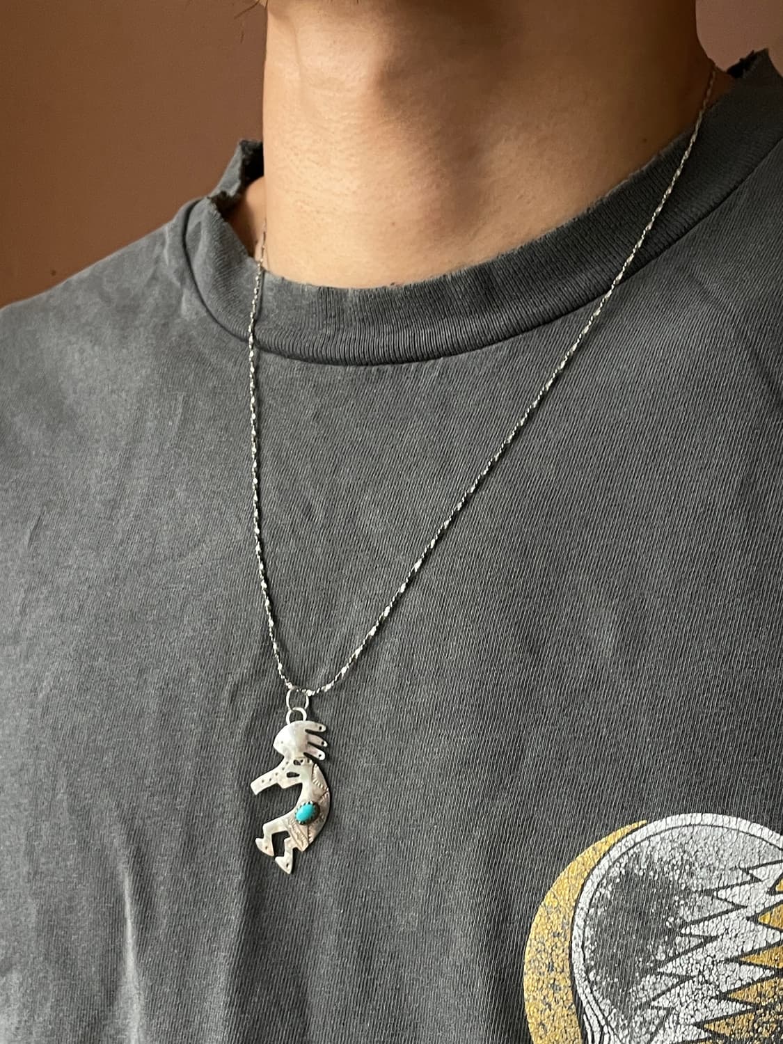 Navajo 925 Silver Kokopelli Necklace 상품이미지3