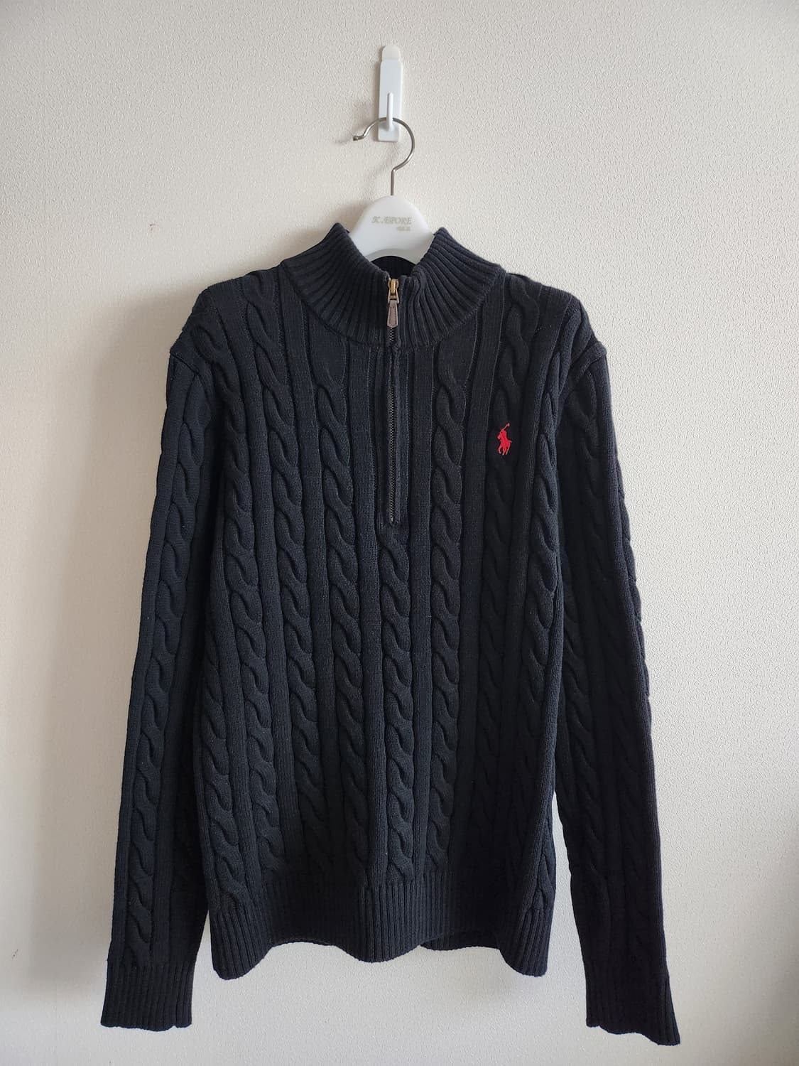 폴로 하프집업 케이블니트 (M 상품이미지2