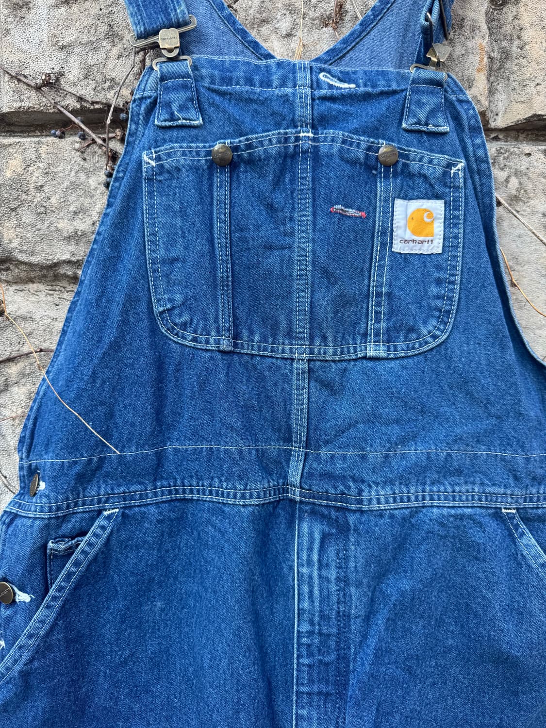 칼하트 빈티지 데님 오버롤 오버올 멜빵 팬츠 38 상품이미지4