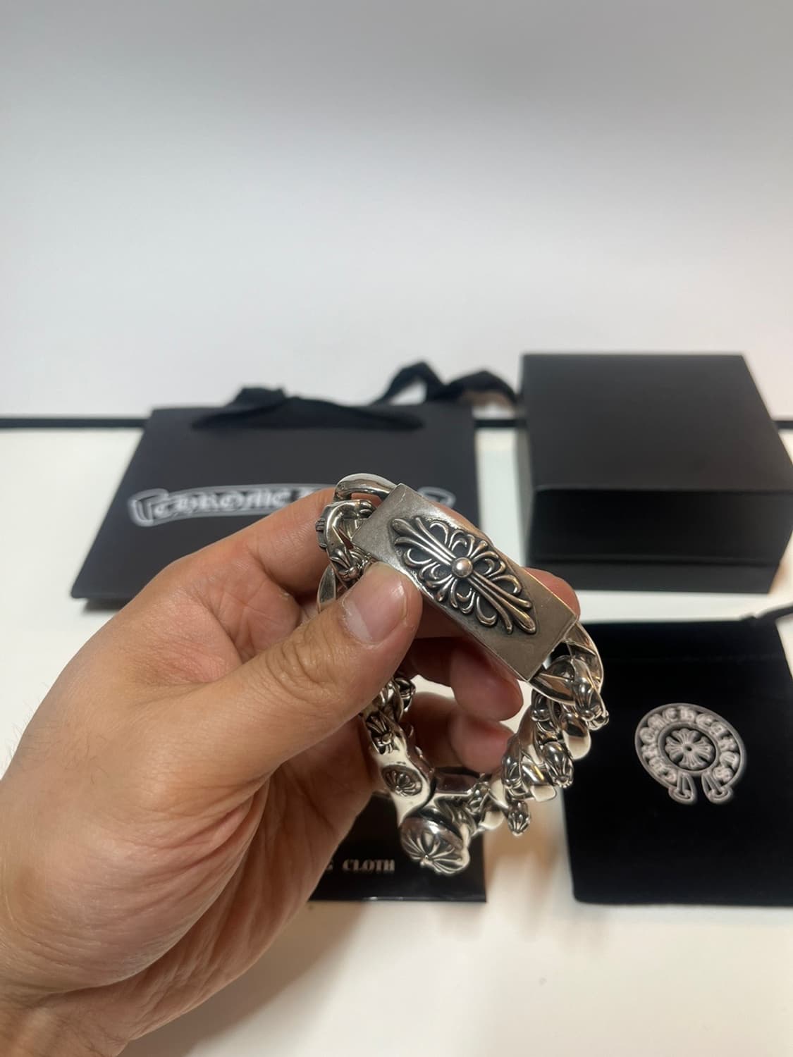 크롬 플로랄 팬시 팔찌 상품이미지3