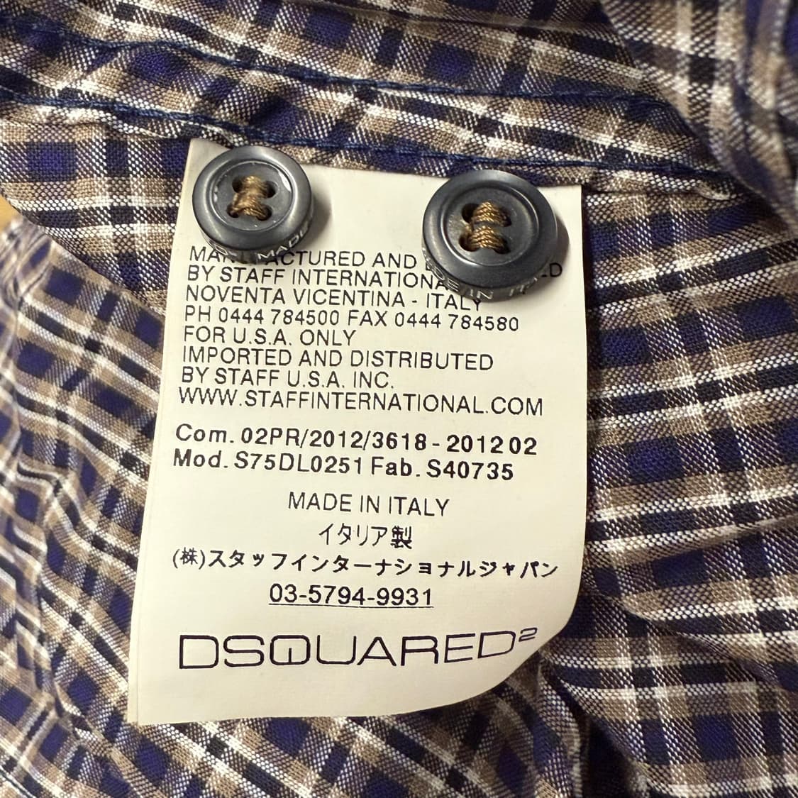 [정품/38] Dsquared2 체크 셔츠 b18 상품이미지6