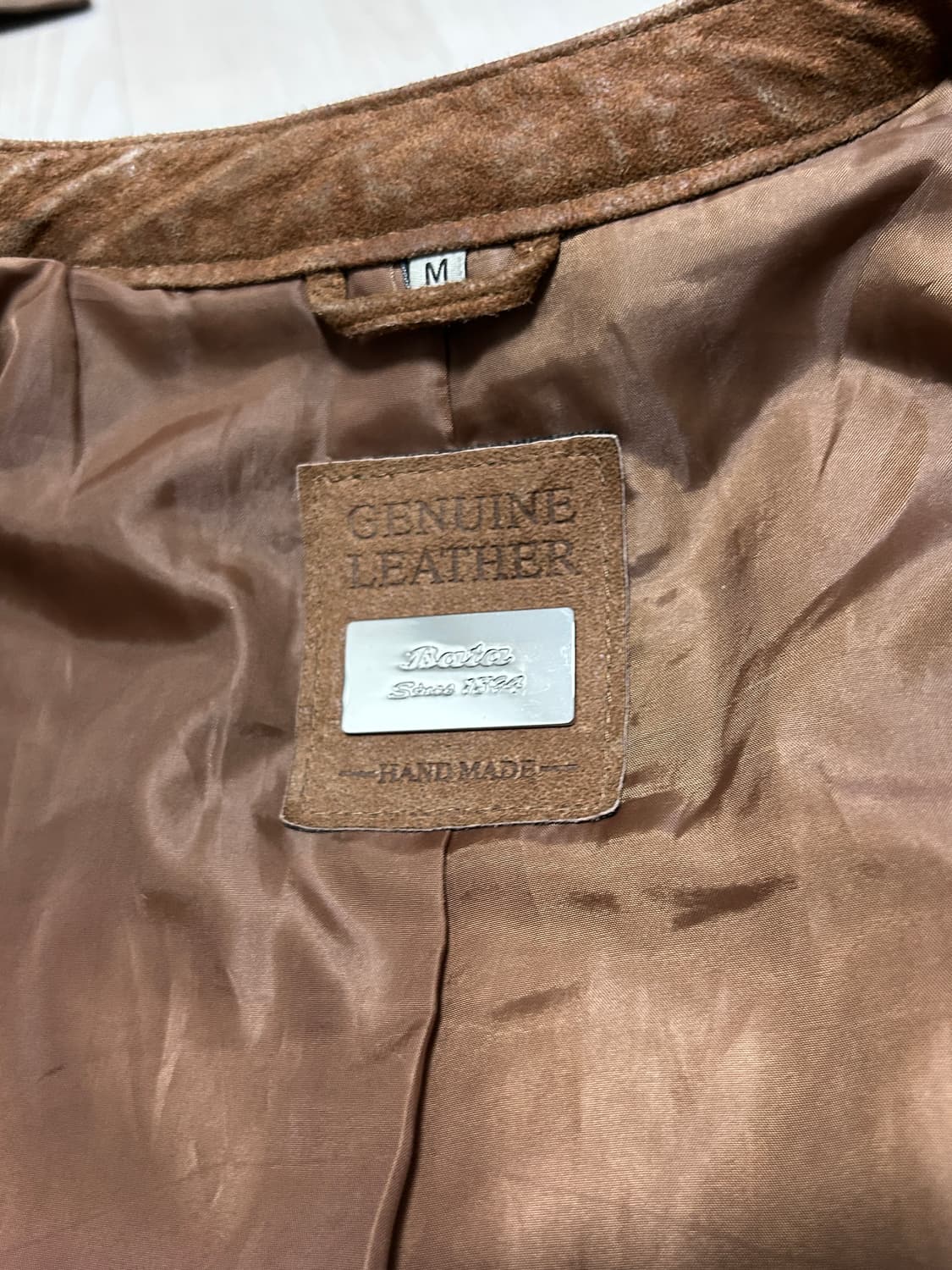 BATA 사선 브라운 스웨이드 자켓 상품이미지9