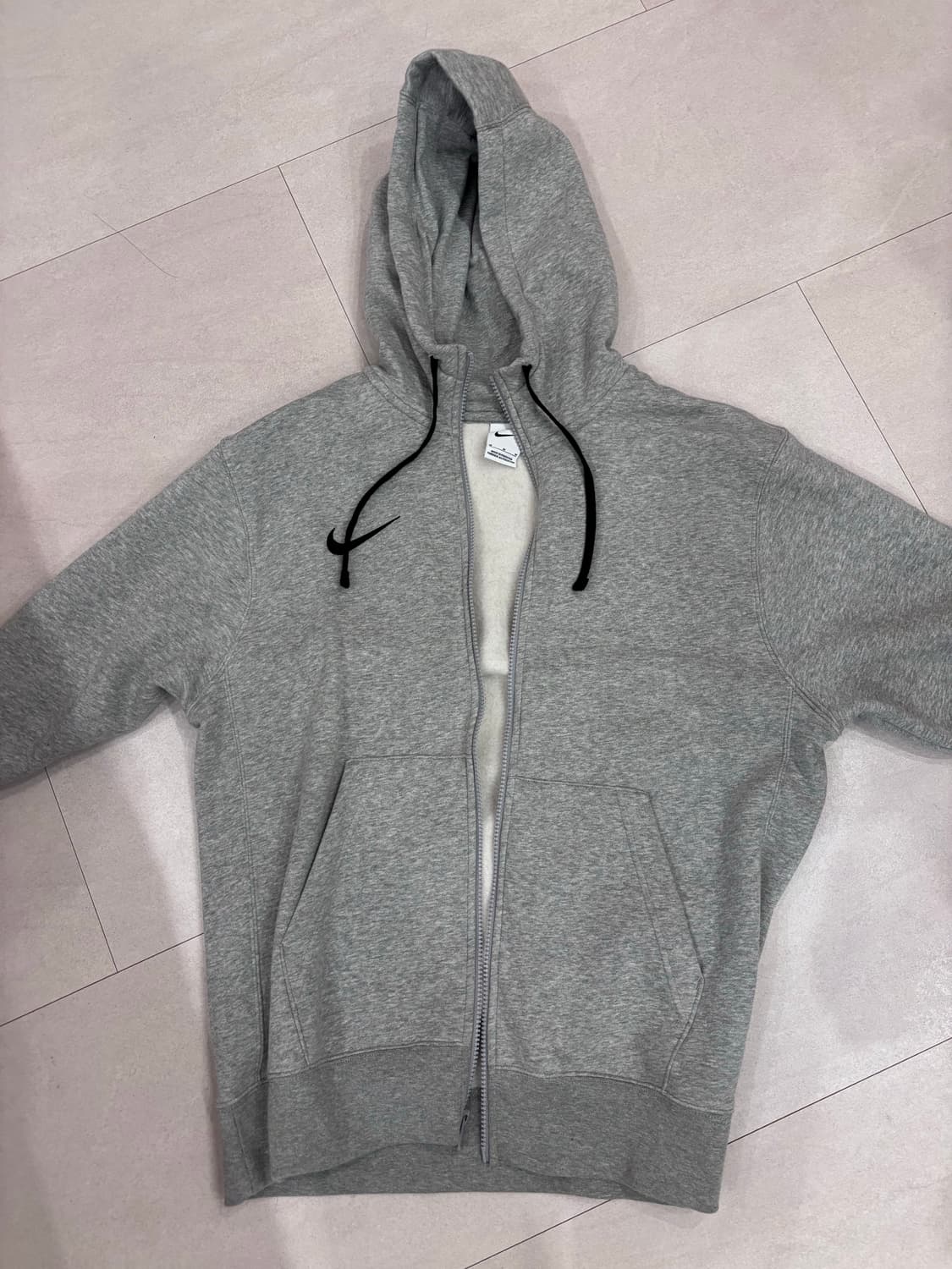 나이키 파크 스우시 풀 집 후드 그레이 헤더 상품이미지2