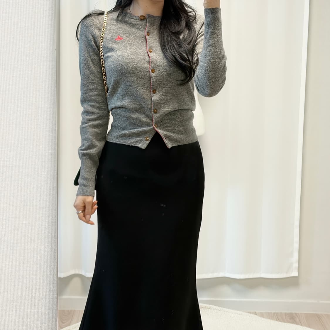 비비안웨스트우드 레드라벨 그레이 울 가디건 상품이미지6