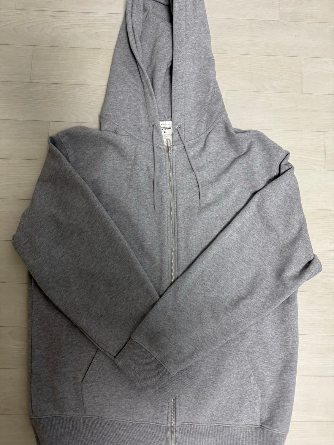 지오다노 회색 후드집업 그레이 상품이미지1