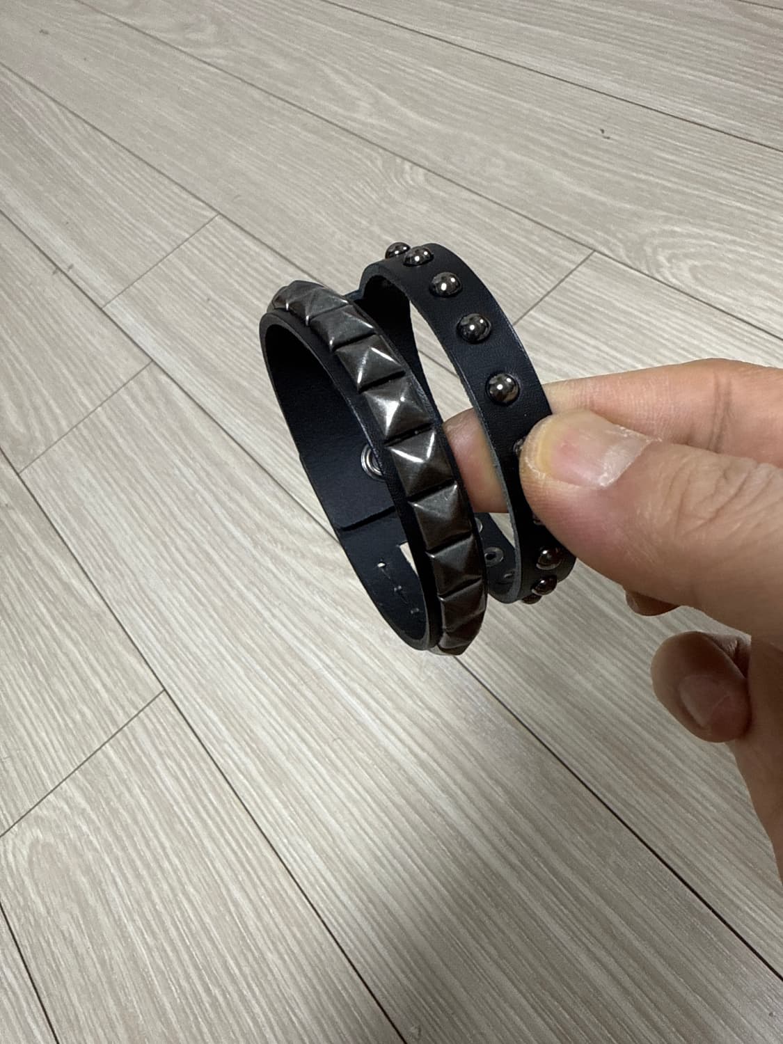 에브리벌스데이 더블스터드 레더 팔찌 상품이미지4