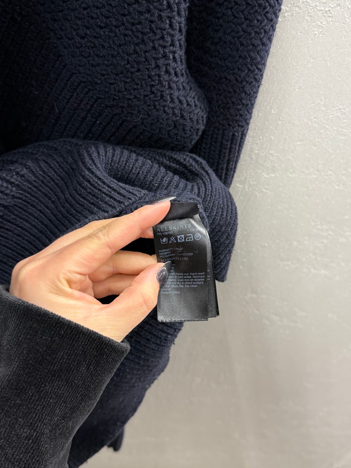 올세인츠 네이비 니트 L (185/108A) 상품이미지7