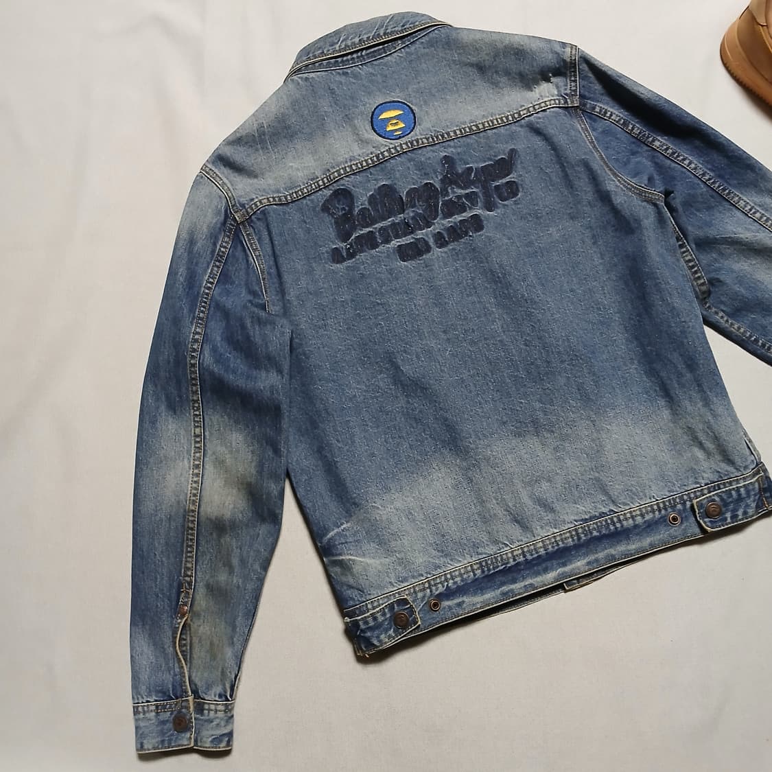 AAPE 에이프 바이베이프 구제 빈티지 트러커 청자켓 데님 상품이미지4
