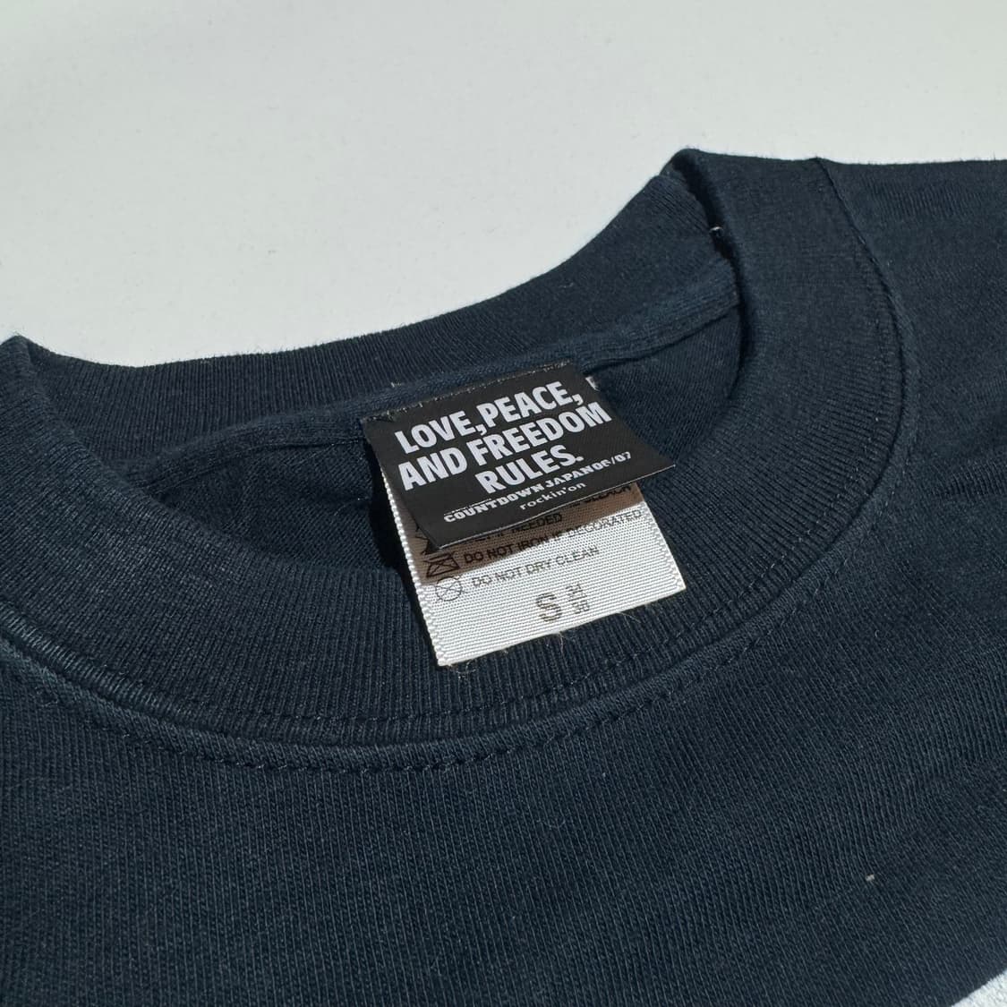 빈티지 러브 피스 앤 프리덤 그래픽 반팔 티셔츠 상품이미지3