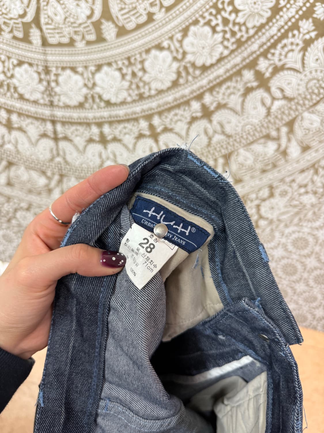 빈티지 지퍼 디테일 스트라이프 데님팬츠 (Z1017) 상품이미지7