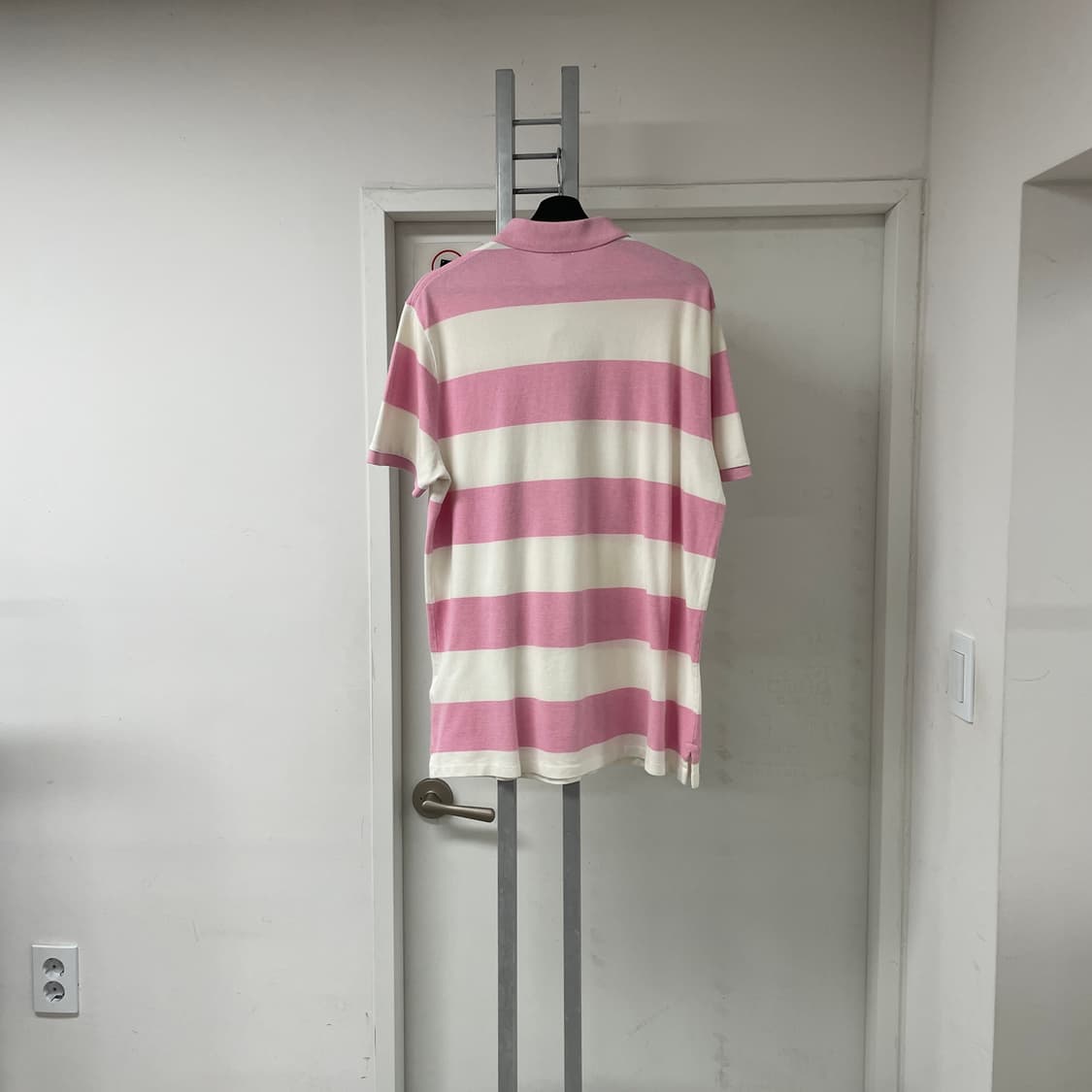 폴로 스트라이프 PK 반팔 카라티 핑크 XL 상품이미지5