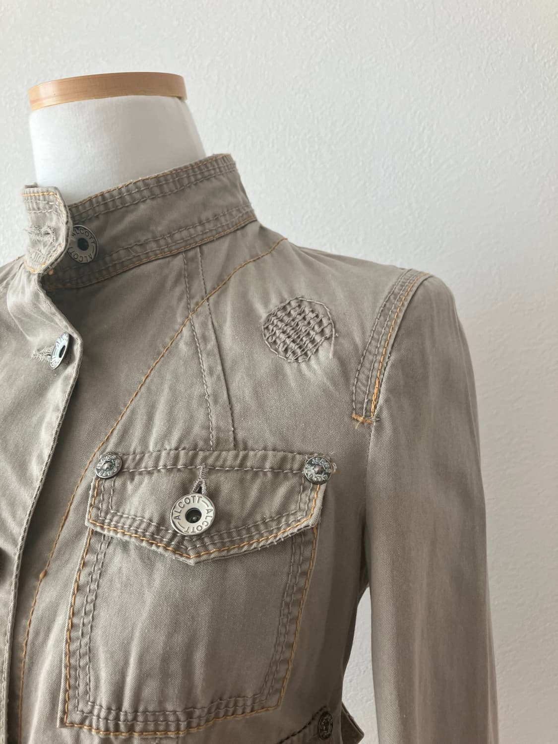 ALCOTT 여성 코튼 빈티지 자켓 XS y2k 딱붙핏 슬림핏 상품이미지3