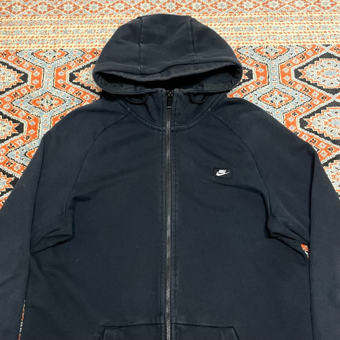 나이키 스몰로고 블랙 풀집업 후드집업 남성L 상품이미지2