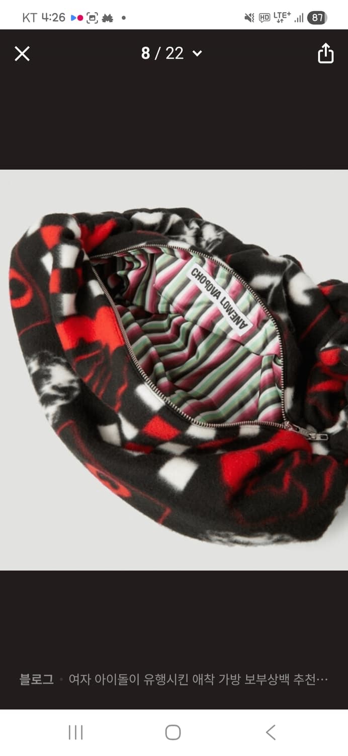 구매)CHOPOVA LOWENA 체크 플로럴 숄더백 상품이미지4