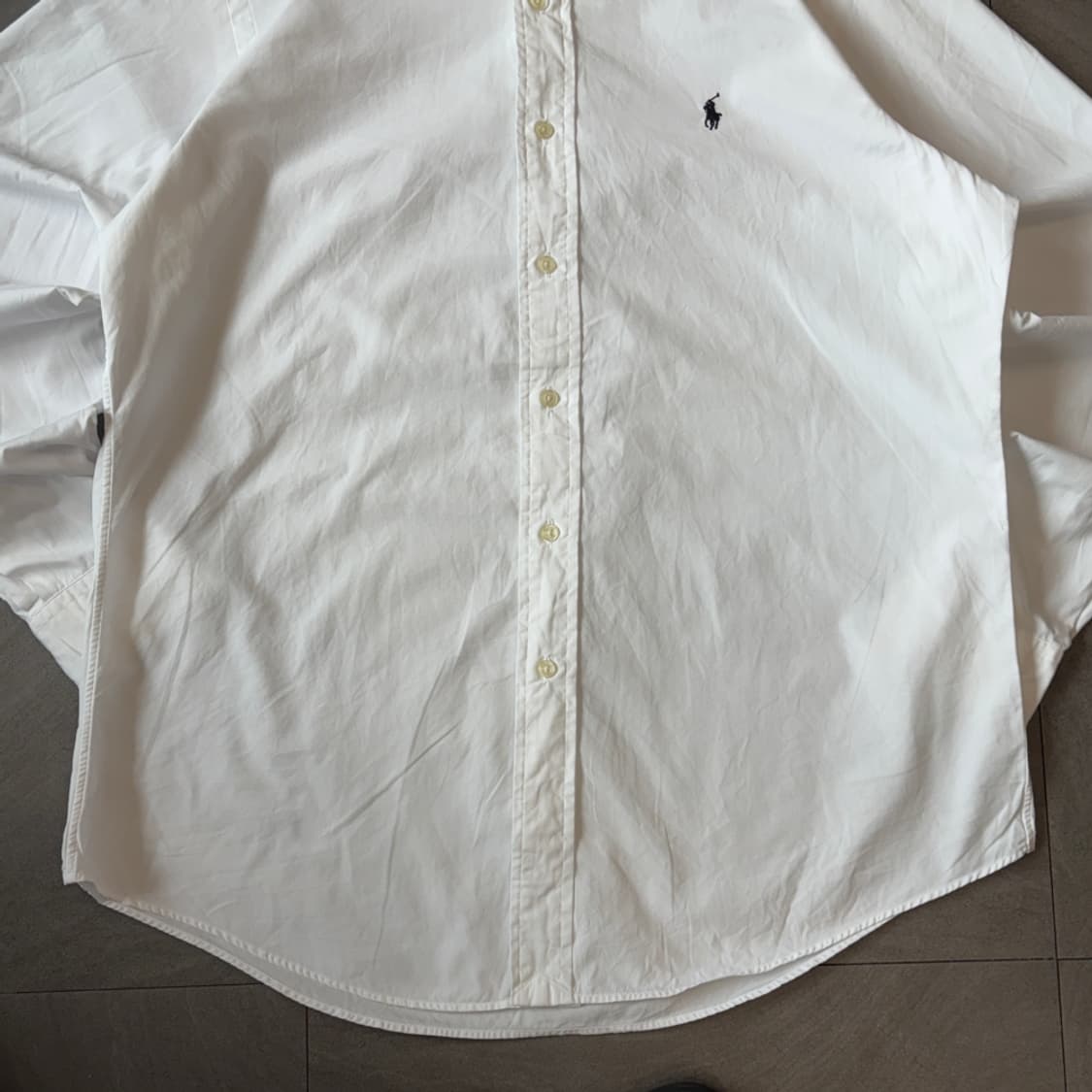 폴로 화이트 클래식 포니 로고 포플린 셔츠 상품이미지4