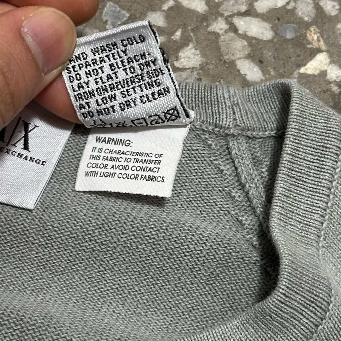 00s 아르마니 익스체인지 코튼 반팔니트 상품이미지5