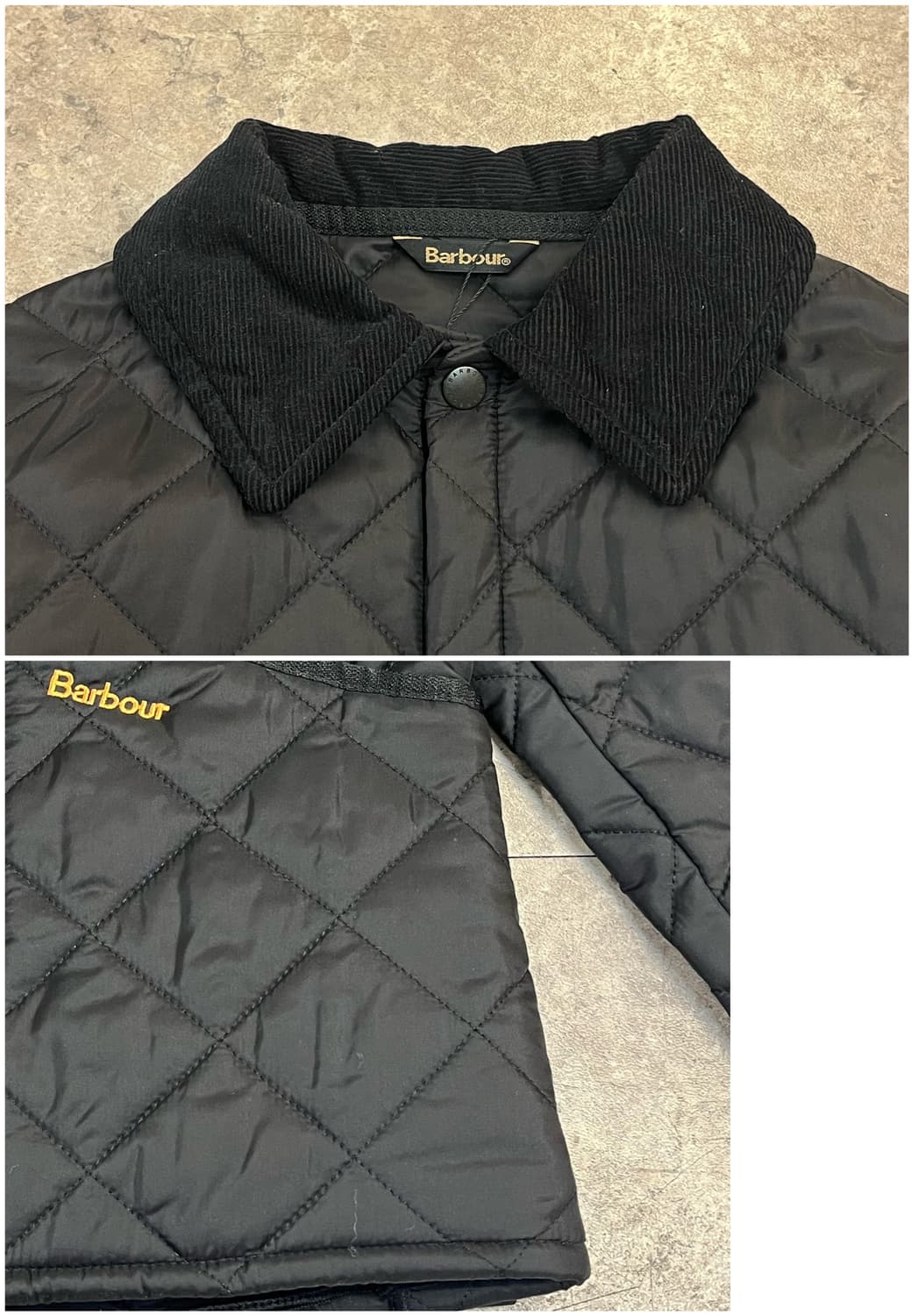 바버 카라 퀄팅 자켓 블랙 키즈 L #csz2163 상품이미지4