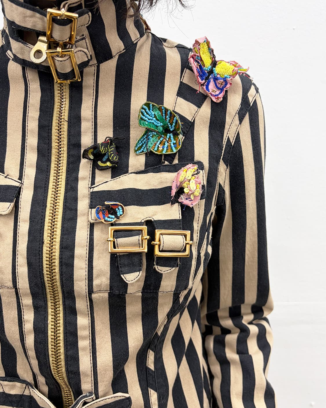 가에타노 나바라 2004S/S 스트라이프 아플리케 자켓 상품이미지7