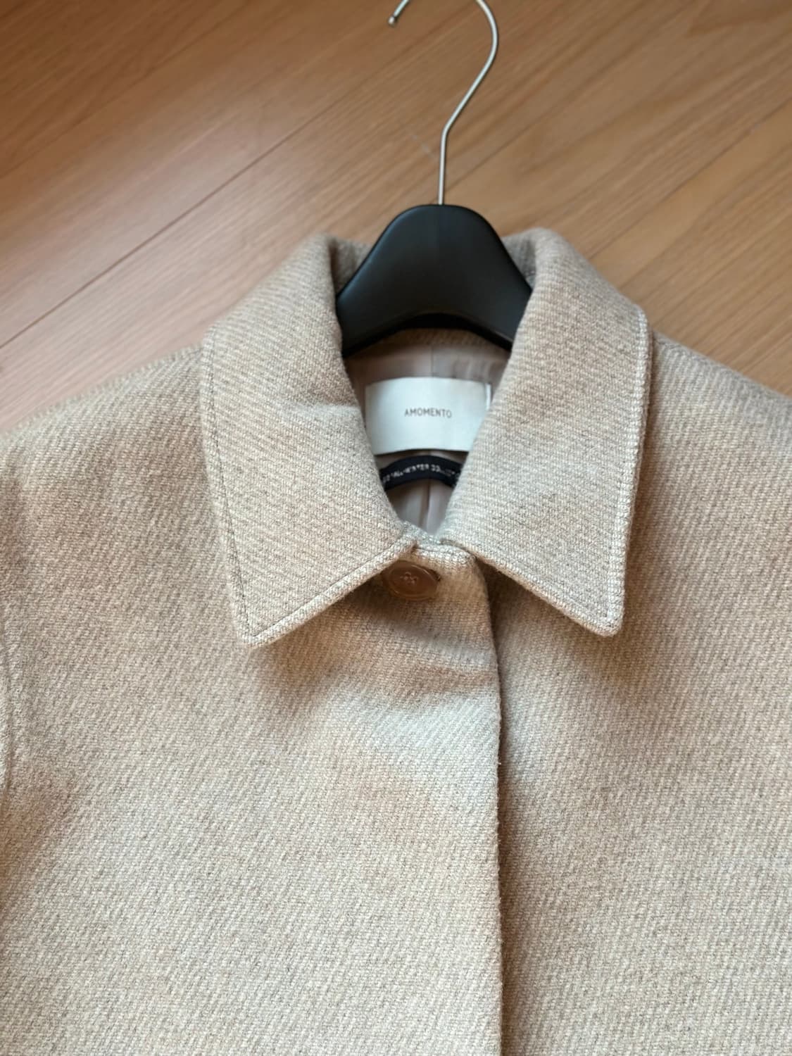아모멘토 Amomento 아워글래스 하프코트 베이지 상품이미지6