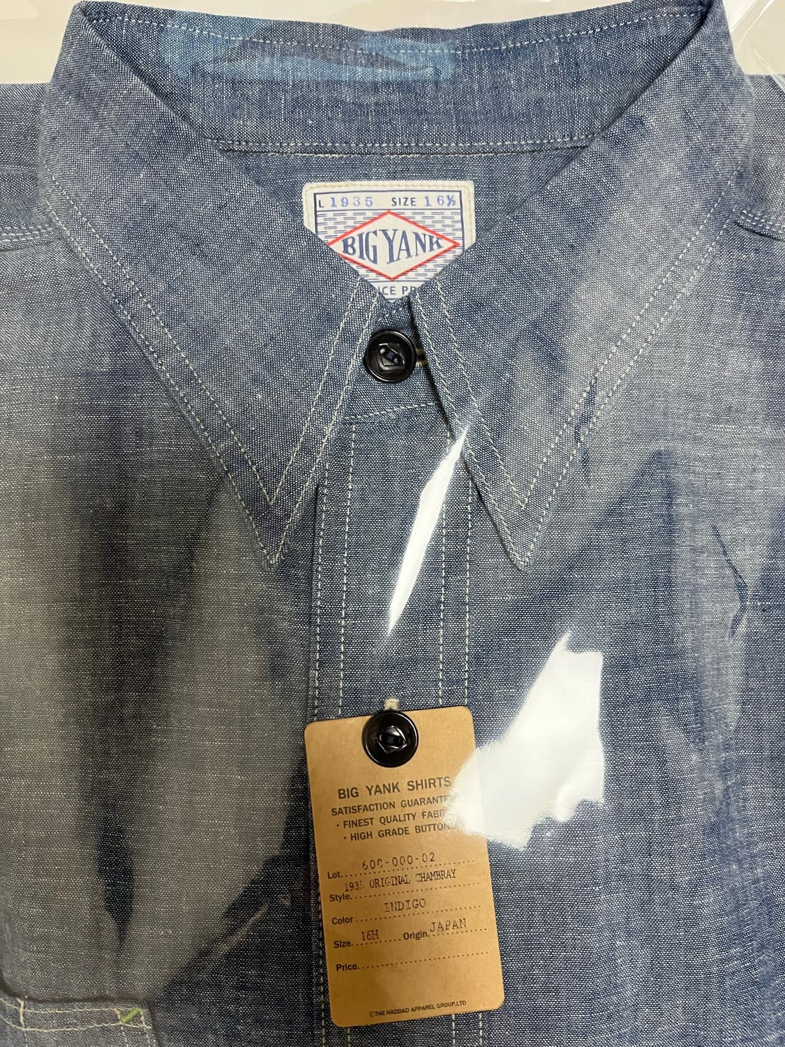 [새제품] 아나토미카 빅얀크 1935 샴브레이 셔츠 (16H) 상품이미지1