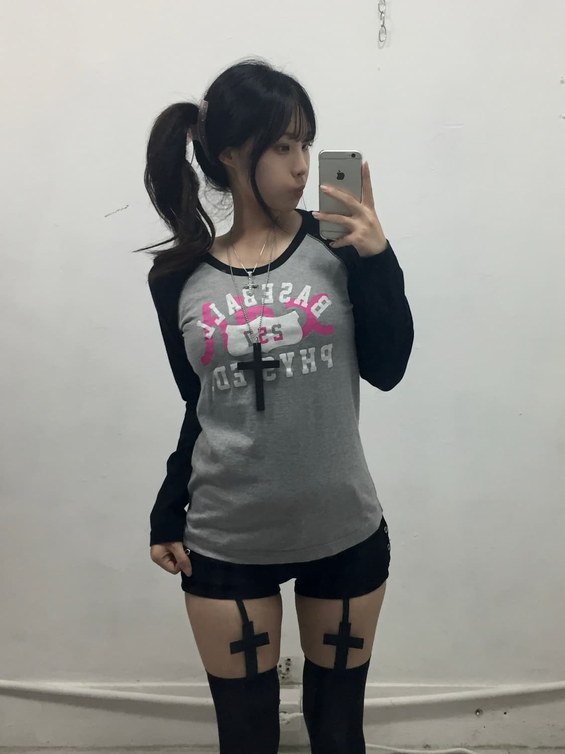 [X-GIRl] 엑스걸 갸루 펑크 y2k 롱슬리브 상품이미지1