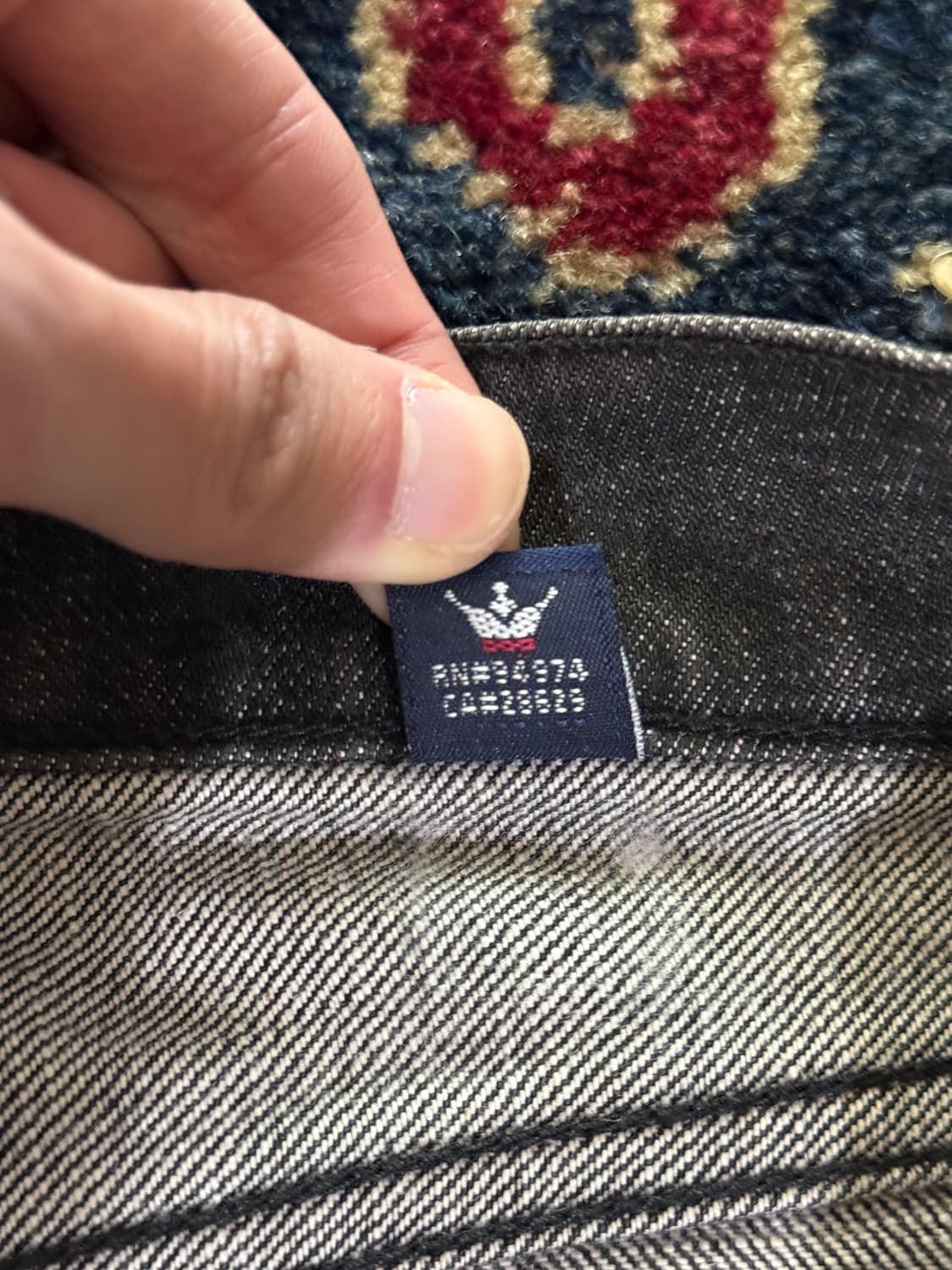 90s Old Stussy USA Black washed denim 상품이미지10