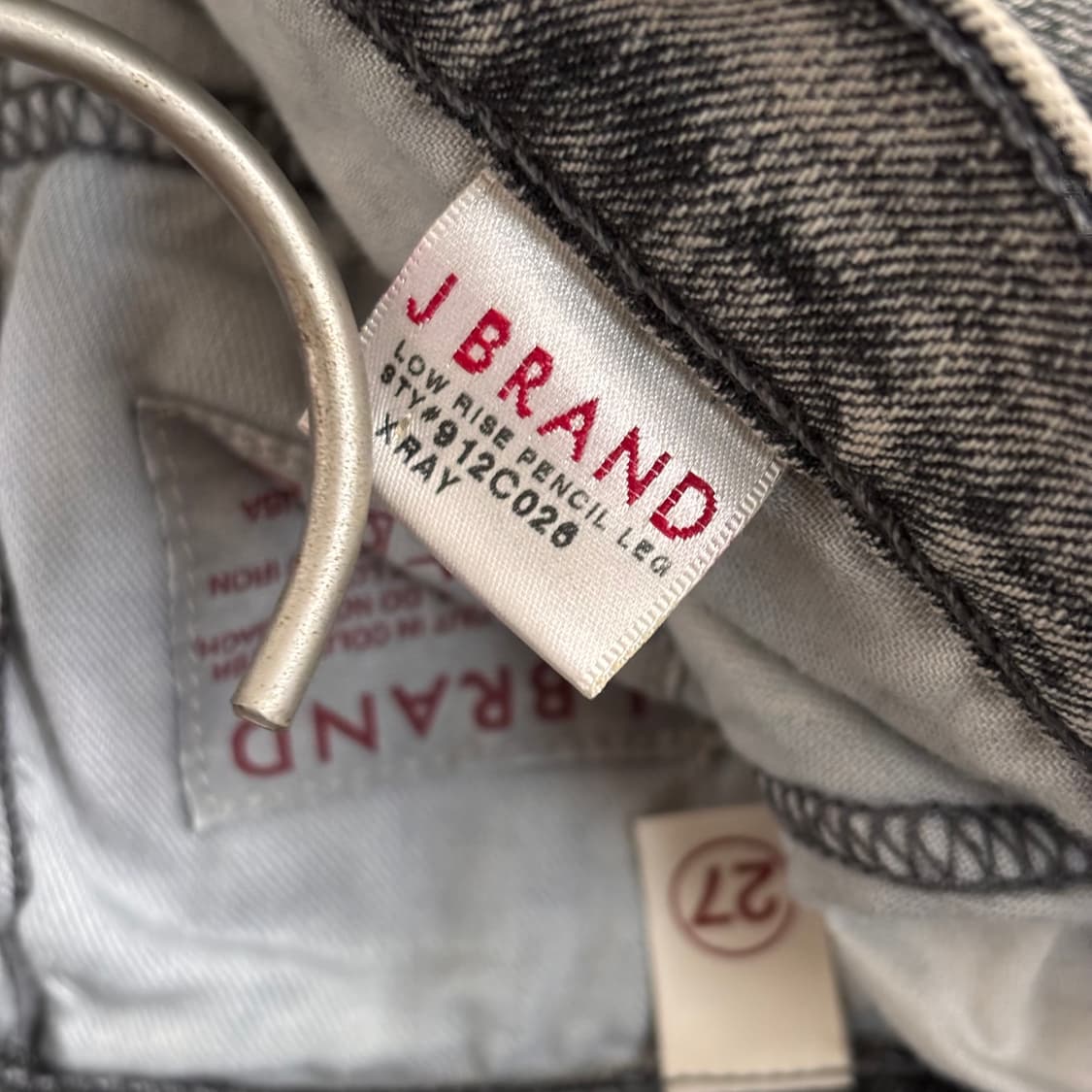 J 제이브랜드 27 그레이 워싱 데님 청바지 슬림 미국 수입 정품 상품이미지7