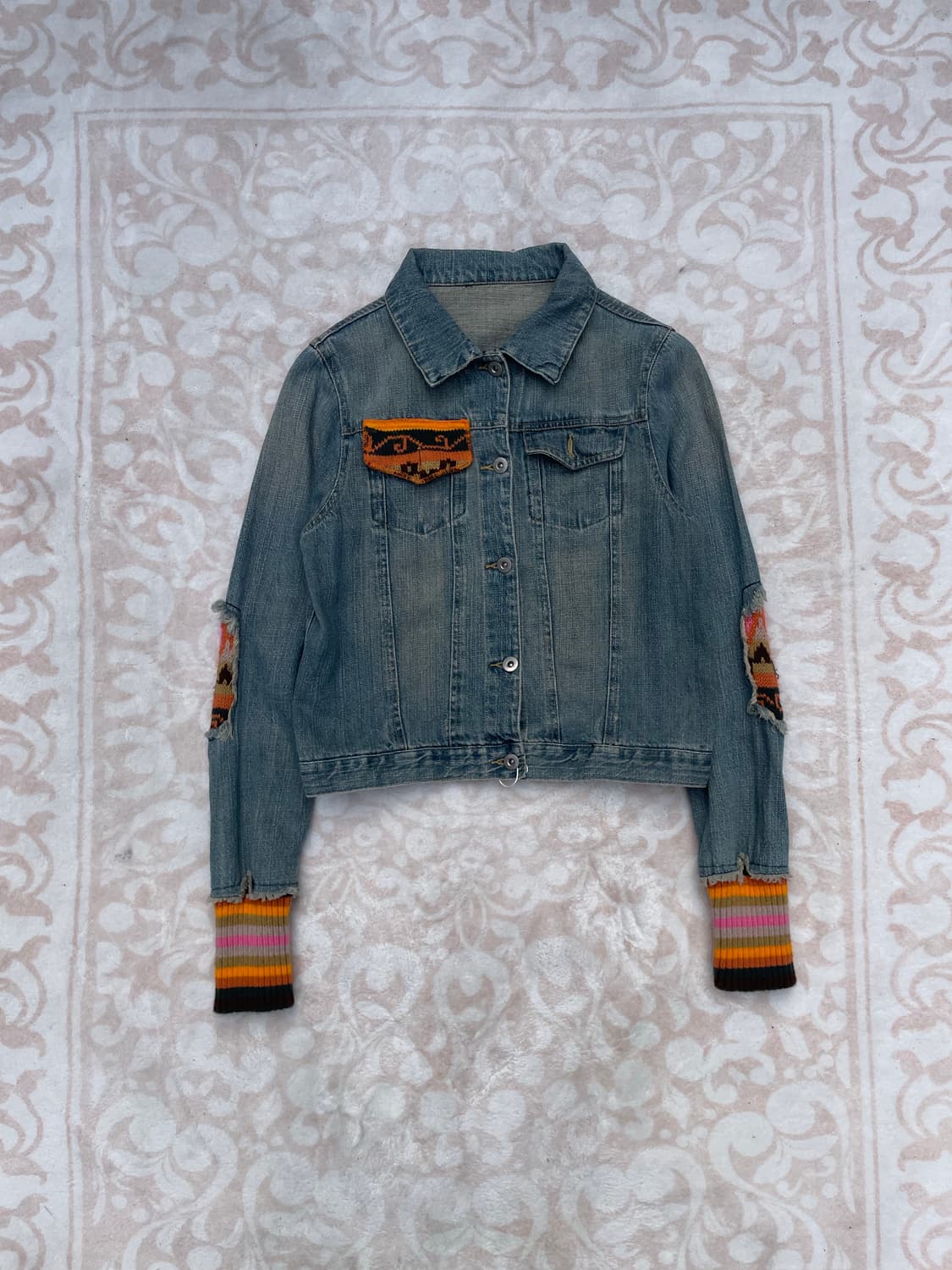 Vintage Hippie Custom Denim Jacket  상품이미지1