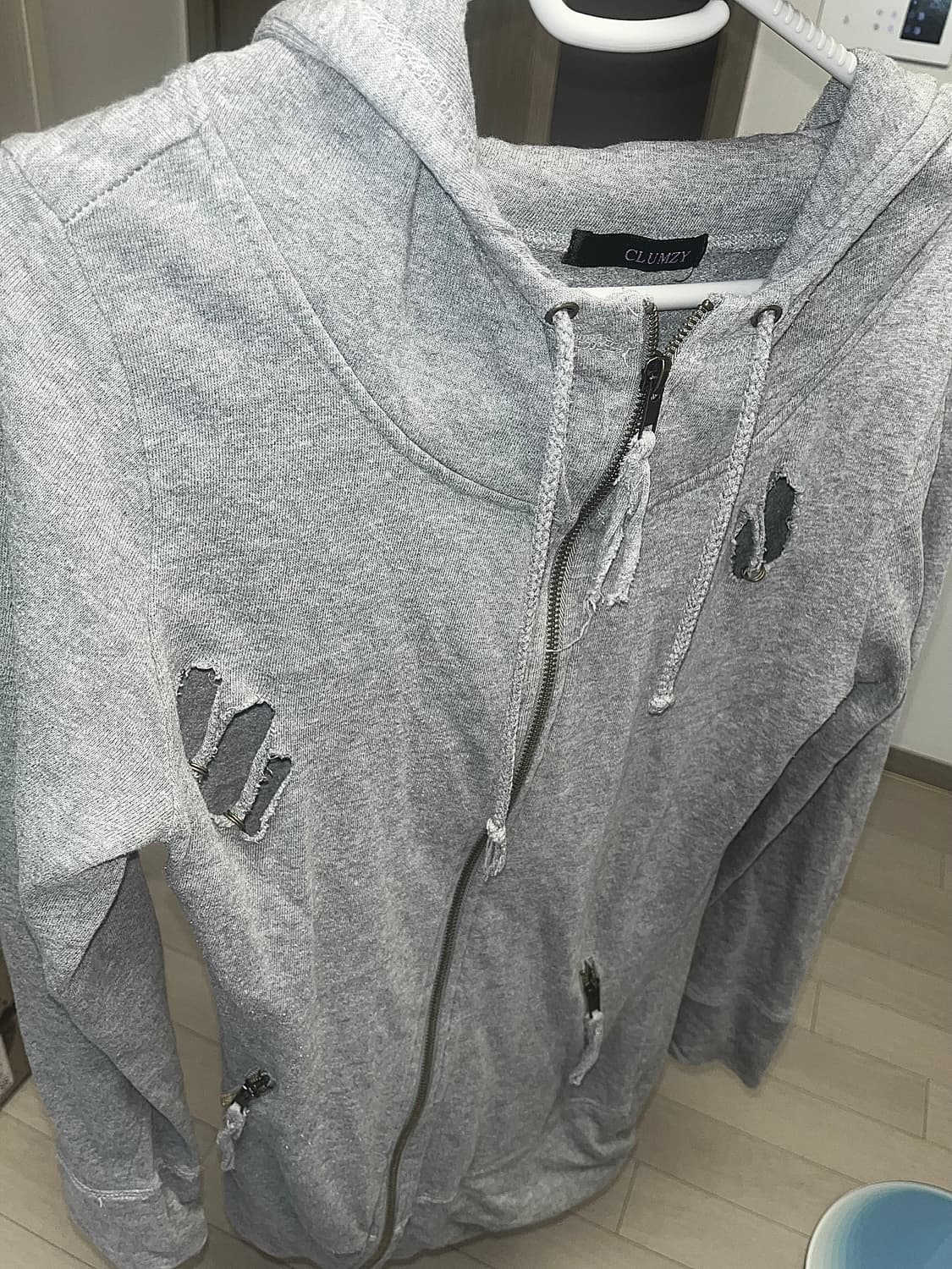 일본 빈티지 갸루 롱 후드집업 상품이미지1