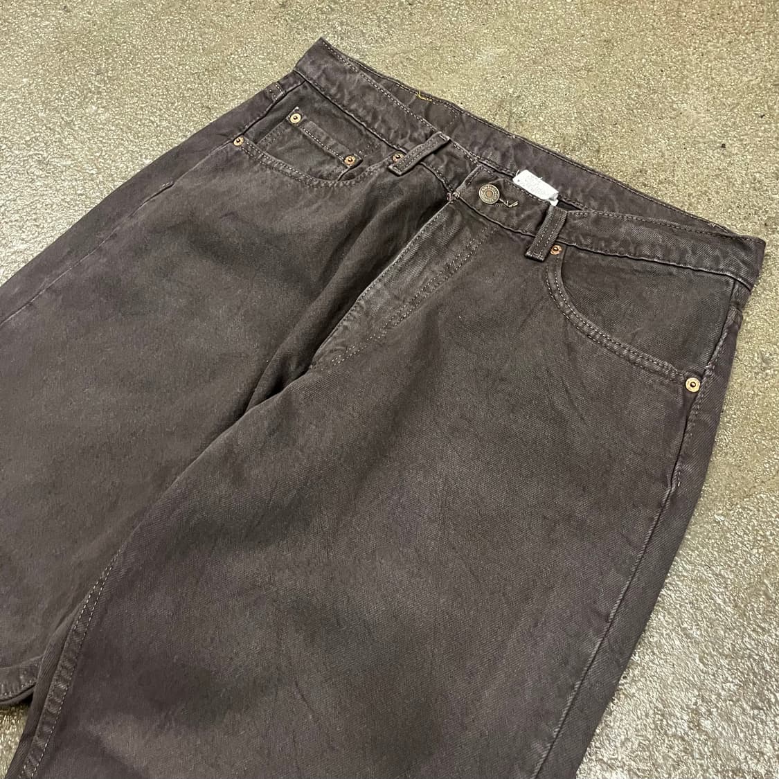 90s USA Levis565 브라운 데님 팬츠 (33“) 상품이미지4